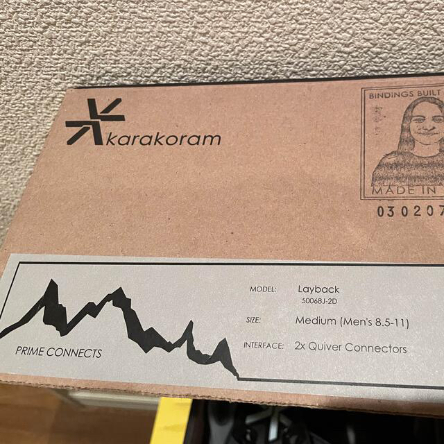 karakoram Layback 20-21 カラコラム　レイバックM　美品 スポーツ/アウトドアのスノーボード(バインディング)の商品写真