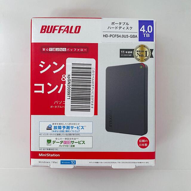 人気特価 Buffalo - HD-PCFS4.0U3 4TB BUFFALO(バッファロー) PC周辺機器