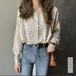 ♡新品♡ ドット柄 ブラウス(シャツ/ブラウス(長袖/七分))