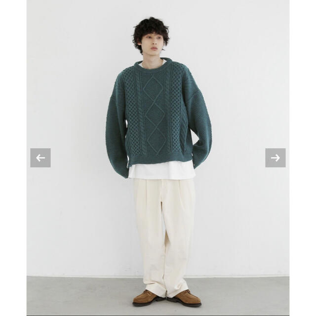 VICTIM(ヴィクティム)のDAMAGE CABLE KNIT ビッグシルエットダメージケーブルニット メンズのトップス(ニット/セーター)の商品写真