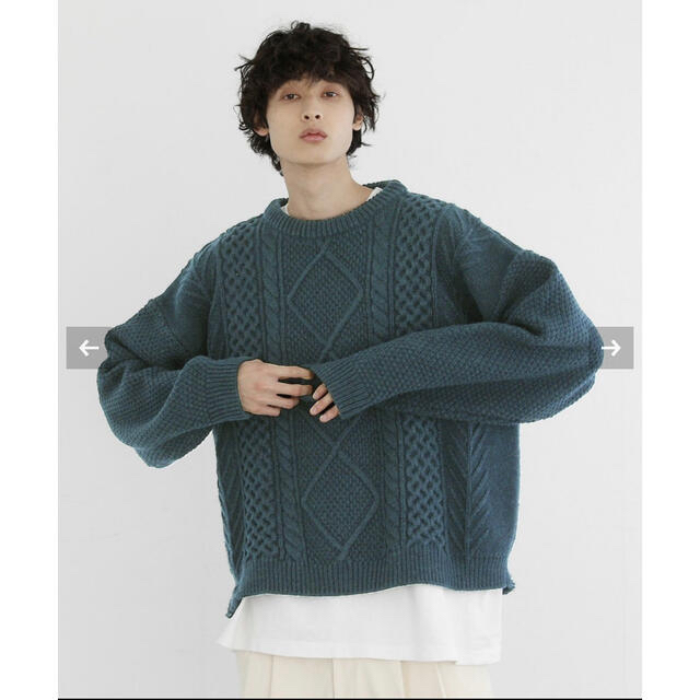 DAMAGE CABLE KNIT ビッグシルエットダメージケーブルニット