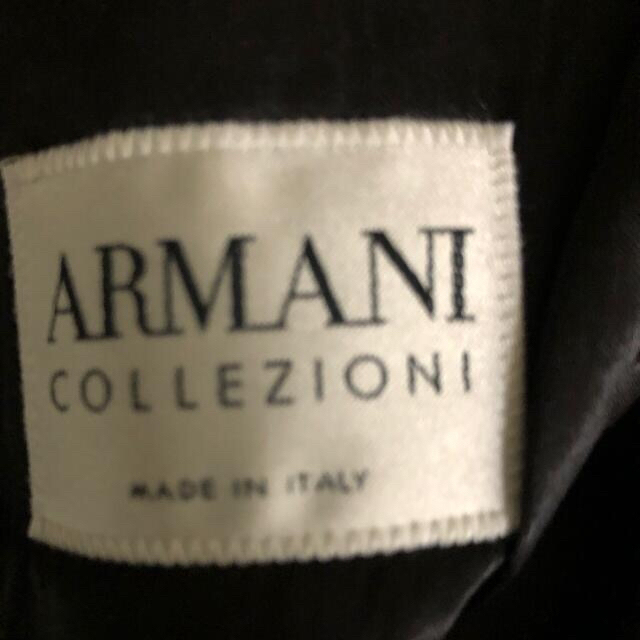 ARMANI COLLEZIONI(アルマーニ コレツィオーニ)のアルマーニ　コルチィオーネ　ブラックコート メンズのジャケット/アウター(トレンチコート)の商品写真