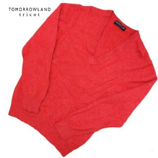 トゥモローランド(TOMORROWLAND)の美品　TOMORROWLAND　ニットセーター　赤　ウール　Mサイズ(ニット/セーター)