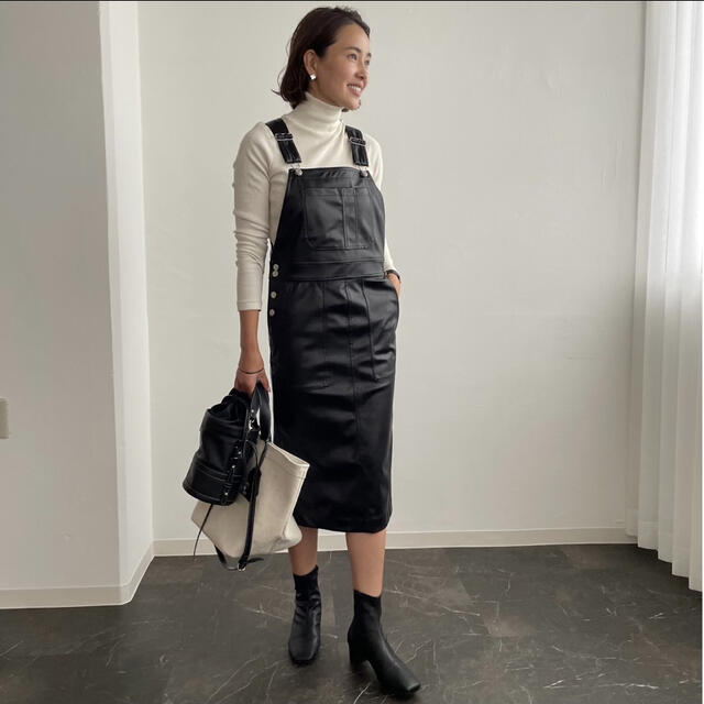 OHGA エコレザーサロペット* 高品質 9435円 www.gold-and-wood.com
