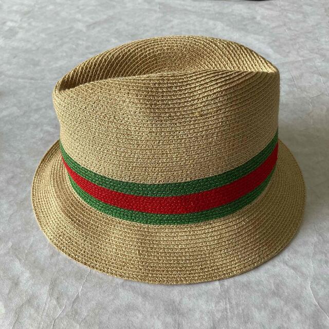 新品 レア GUCCI グッチ ストローハット XL ベージュ イタリア製 帽子