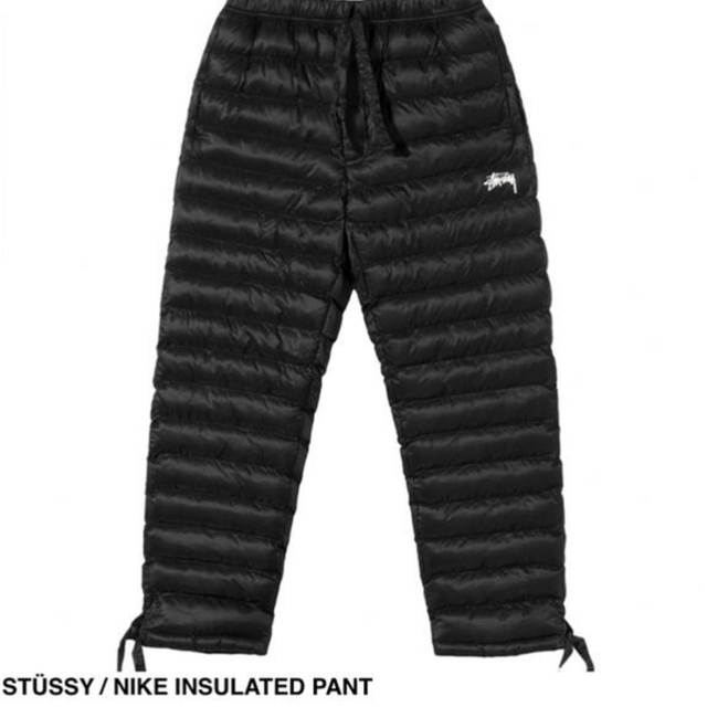 STUSSY(ステューシー)のナイキ x ステューシー インシュレーテッド ブラック 未使用 上下セット メンズのジャケット/アウター(ダウンジャケット)の商品写真