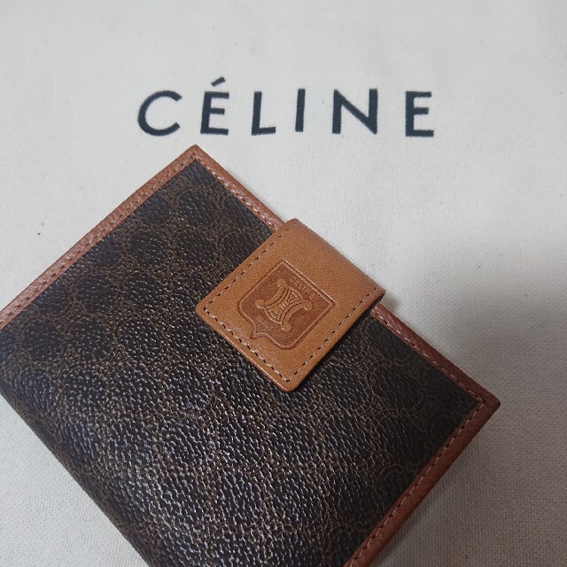 CELINE マカダム柄 二つ折財布 ヴィンテージ