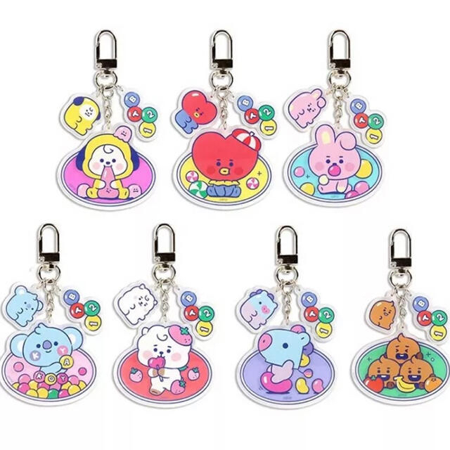 防弾少年団(BTS)(ボウダンショウネンダン)の【どんくん様専用】★BT21★ TATA &RJ キーホルダー ハンドメイドのアクセサリー(キーホルダー/ストラップ)の商品写真