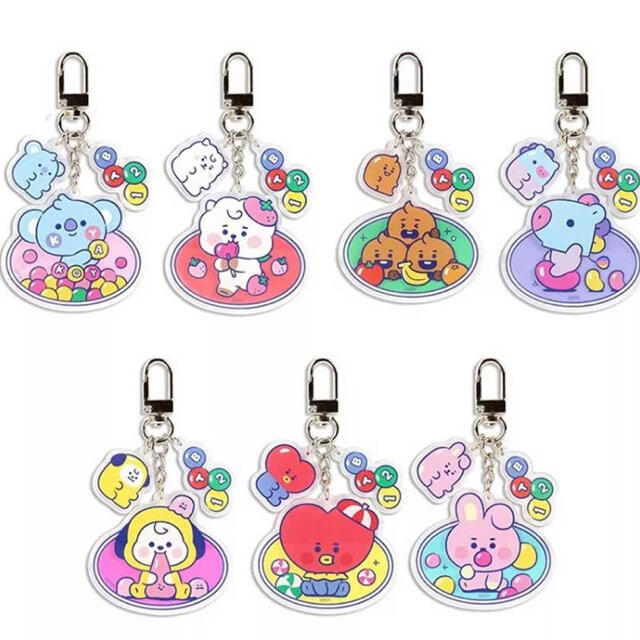 防弾少年団(BTS)(ボウダンショウネンダン)の【どんくん様専用】★BT21★ TATA &RJ キーホルダー ハンドメイドのアクセサリー(キーホルダー/ストラップ)の商品写真