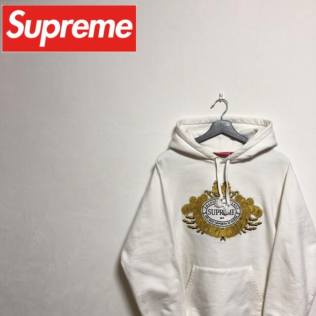 れなし Supreme - supreme☆シュプリーム ビック刺繍ロゴ パーカーの