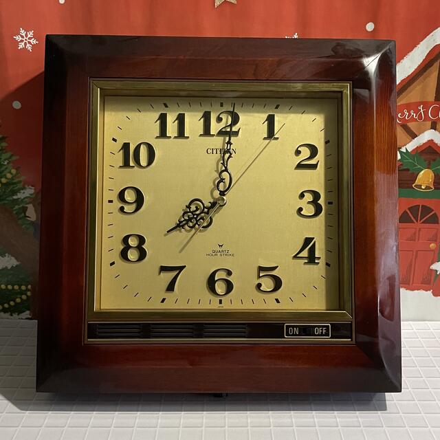 昭和レトロ シチズン 壁掛け時計 柱時計 クオーツ 4MJ-13 振り子時計