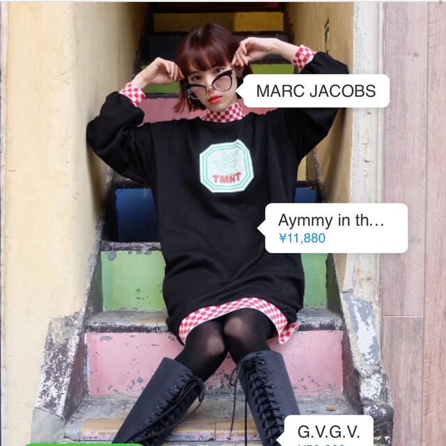 タートルズ/Aymmy PIZZA BOX スウェットワンピース