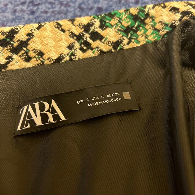 ZARA(ザラ)のZARA ツイードジャケット 新品同様 レディースのジャケット/アウター(ノーカラージャケット)の商品写真