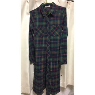 ダブルクローゼット(w closet)のwcloset チェックシャツワンピ(ひざ丈ワンピース)