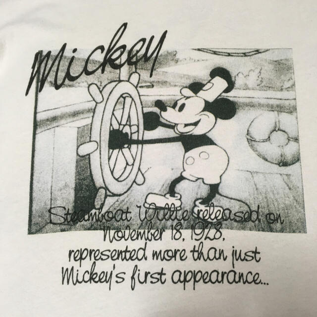 Disney(ディズニー)のミッキー ロングTシャツ L メンズのトップス(Tシャツ/カットソー(七分/長袖))の商品写真