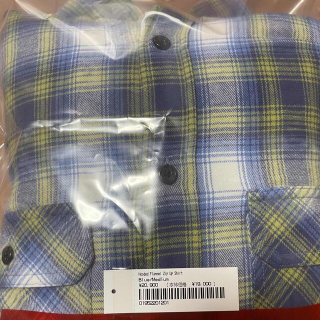 メンズMサイズ　Supreme Hooded Flannel Zip Up Shirt