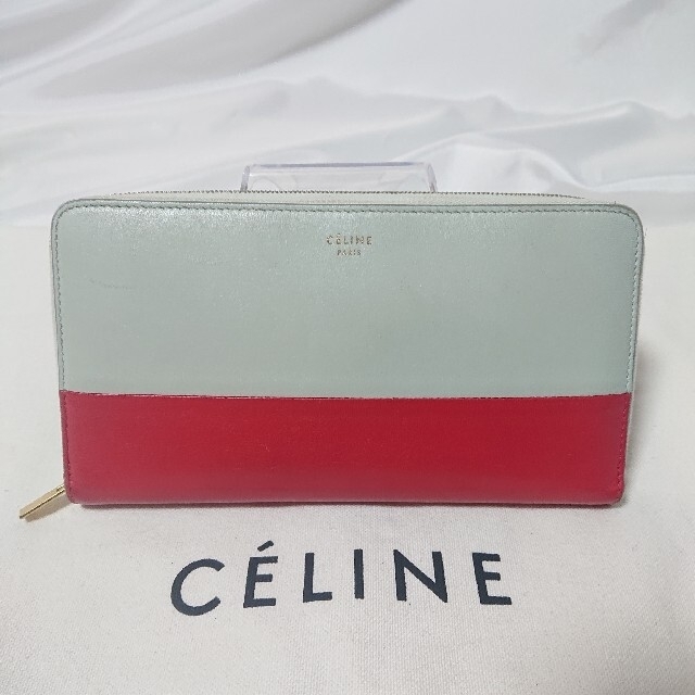 CELINE マルチカラー ラウンドジップ 長財布