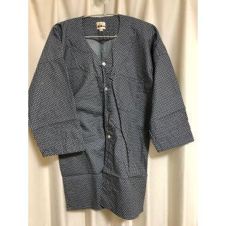 新品同様　メンズ　江戸一鯉口シャツ　Lサイズ　グレー系(和装小物)