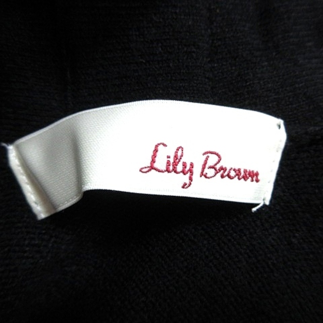 Lily Brown(リリーブラウン)のリリーブラウン Lily Brown ニット カットソー Vネック 半袖 ボウタ レディースのトップス(ニット/セーター)の商品写真