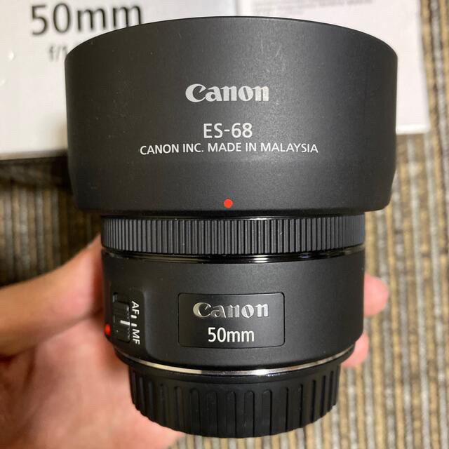 Canon EF50mm F1.8 STM 純正フード付き