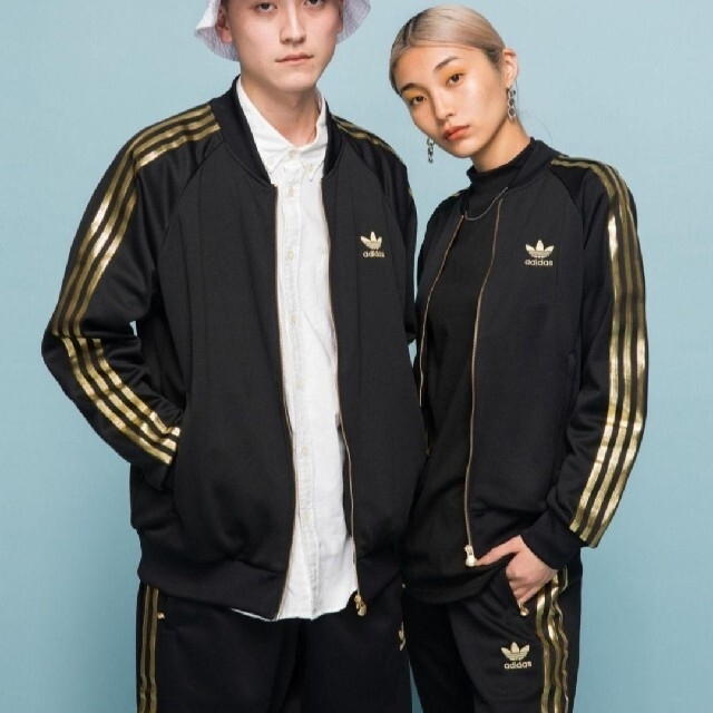 adidas - adidas 黒×金 トラックトップ ジャージ スーパースター ...