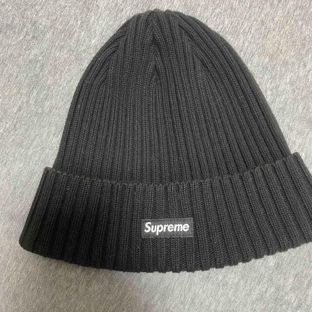Supreme(シュプリーム)のシュプリーム オーバーダイド ビーニー　ブラック メンズの帽子(ニット帽/ビーニー)の商品写真