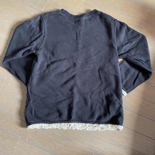 黒のトレーナー　120 キッズ/ベビー/マタニティのキッズ服女の子用(90cm~)(Tシャツ/カットソー)の商品写真