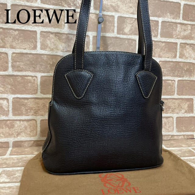 ブランドLOEWE ロエベ　ショルダーバッグ　レザー　ブラック　美品　人気