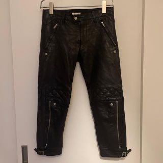 超希少 アンダーカバー 14AW ラムレザーハギパンツ　メンズ1