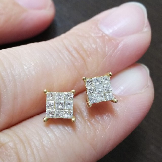 K18ミステリーセッティングダイヤピアス | dondiegosanta.com
