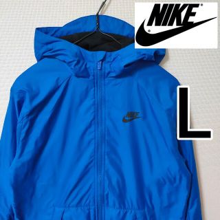 ナイキ(NIKE)のNIKE ナイキ ブルー ナイロンパーカー ブルゾン ジャケット レディース(ナイロンジャケット)