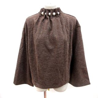 ダブルクローゼット(w closet)のダブルクローゼット w closet ニット セーター ハイネック 長袖 パール(ニット/セーター)