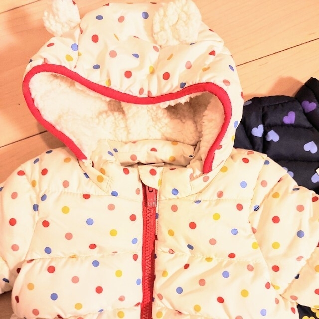 babyGAP(ベビーギャップ)の【新品2点セット】GAP baby アウター くま耳 ハート ドット キッズ/ベビー/マタニティのベビー服(~85cm)(ジャケット/コート)の商品写真