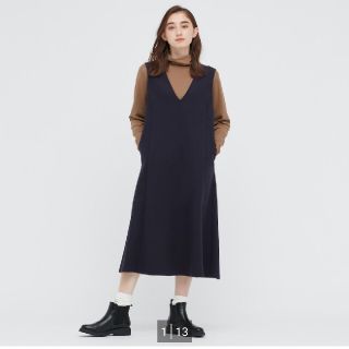 ユニクロ(UNIQLO)のジャンパースカート(ロングスカート)