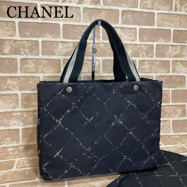 CHANEL シャネル　トートバッグ　トラベルライン　美品　人気無しジップファスナー×2状態