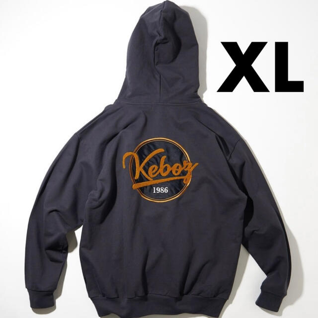 XL ネイビー KEBOZ BB LOGO SWEAT HOODIEメンズ