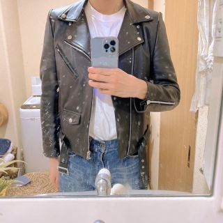 タグ付ジョンローレンスサリバン ラムスキンバイクズジャケット 17ss