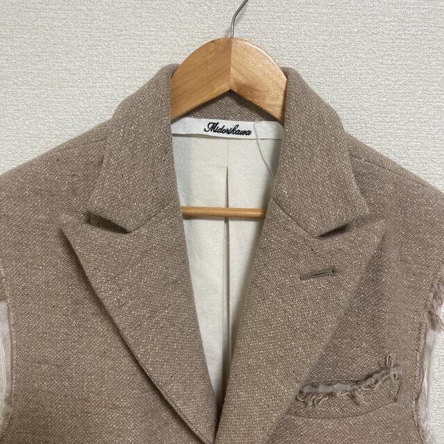 midorikawa vestの通販 by K shop|ラクマ silk wool belted HOT特価