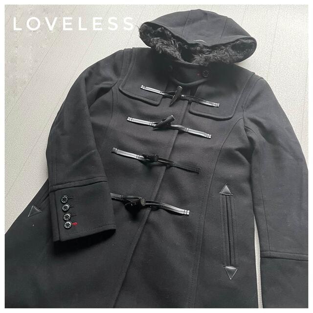 LOVELESS ラブレス　ダッフルコート　冬物　ファーフード　ネイビー