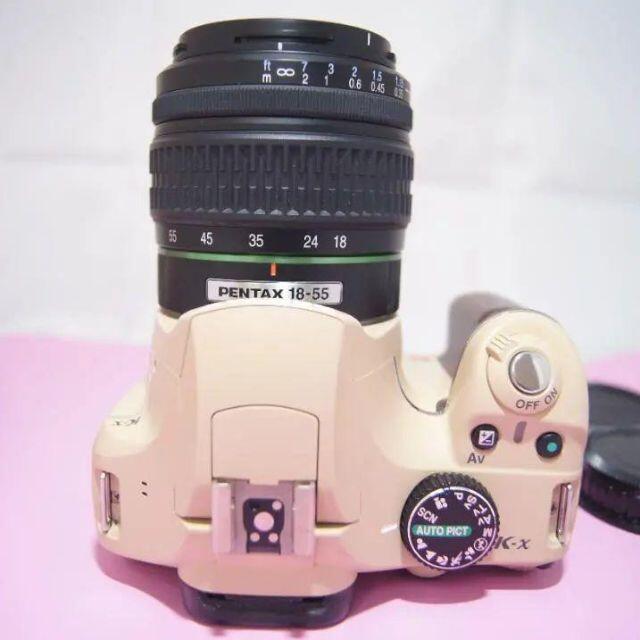 PENTAX(ペンタックス)の✨Wi-Fi✨ペンタックス k-x 一眼レフカメラ✨リラックマカラー✨オマケあり スマホ/家電/カメラのカメラ(デジタル一眼)の商品写真