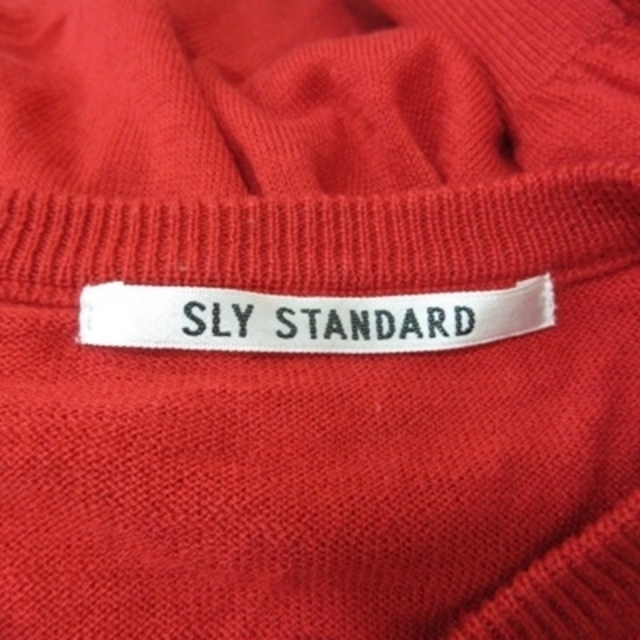 SLY(スライ)のスライ SLY STANDARD カーディガン ニット 長袖 F 赤 レッド / レディースのトップス(カーディガン)の商品写真