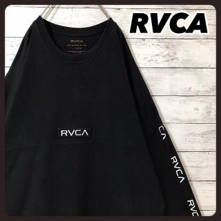 ルーカ(RVCA)の☆人気デザイン☆ ルーカ ロンT 黒 テープロゴ TAPE ビッグシルエット(Tシャツ(長袖/七分))