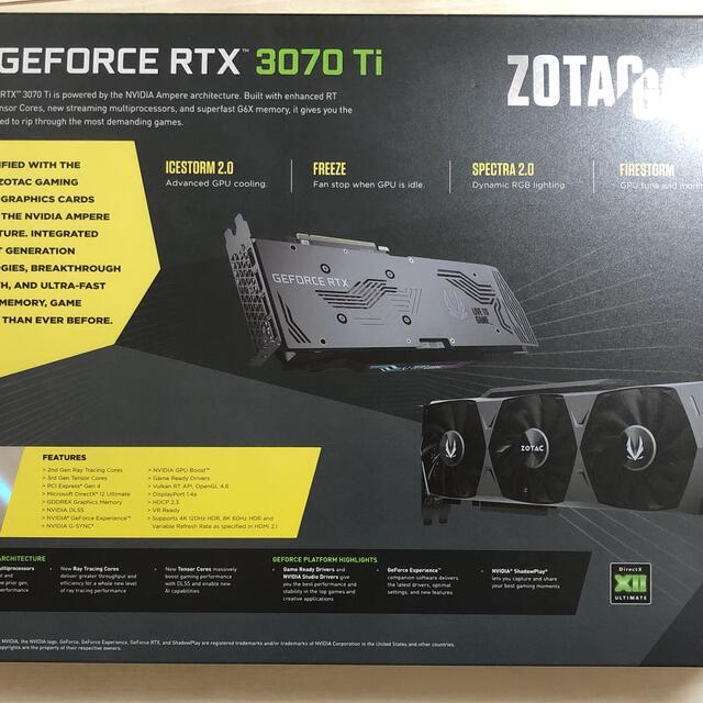 新品即納 Zotac Gaming Geforce Rtx 3070 Ti Trinityの通販 By Wkm10 ラクマ 格安