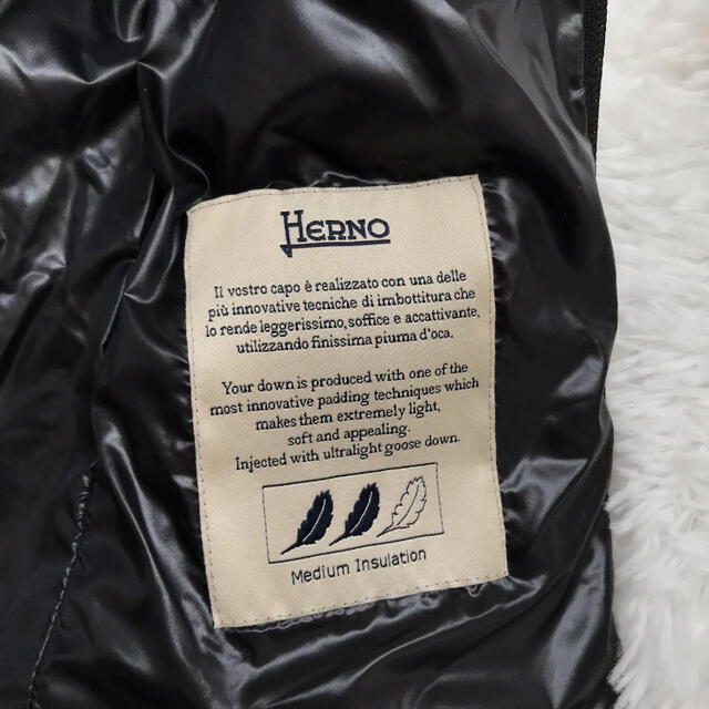 イタリア高級ブランド 極美品 HERNO ヘルノ フォックスファーダウンベスト