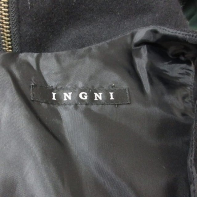 INGNI(イング)のイング INGNI ひざ丈ワンピース ひざ丈 ノースリーブ 切替 ツイード ウー レディースのワンピース(ひざ丈ワンピース)の商品写真