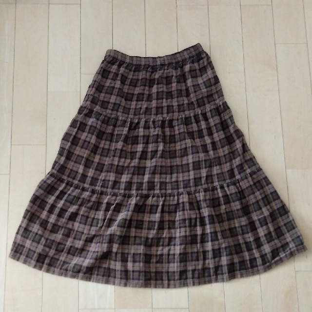 AEON(イオン)のレディース　チェック柄　スカート レディースのスカート(ロングスカート)の商品写真