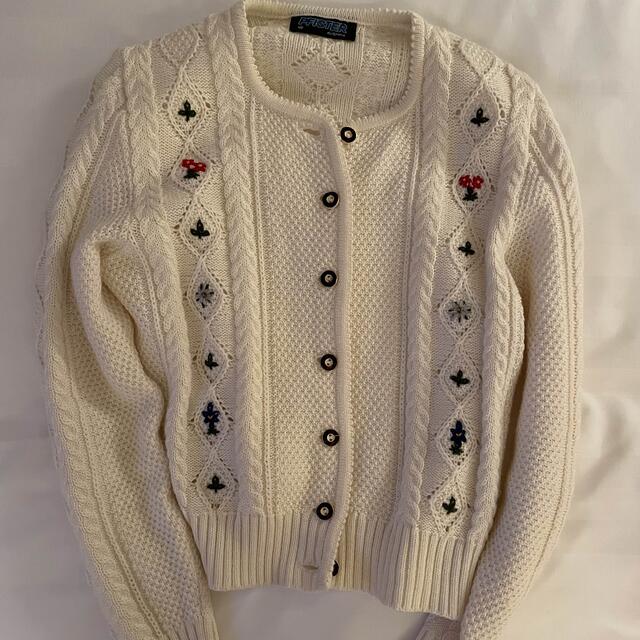 us vintage flower knit cardigan.のサムネイル