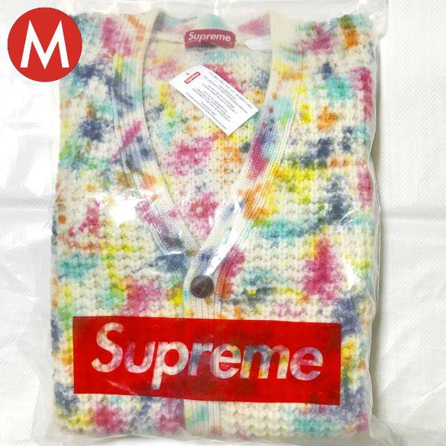 M】Supreme Waffle Knit Cardigan Tie-Dye M】Supreme Waffle Knit Cardigan Tie-Dye