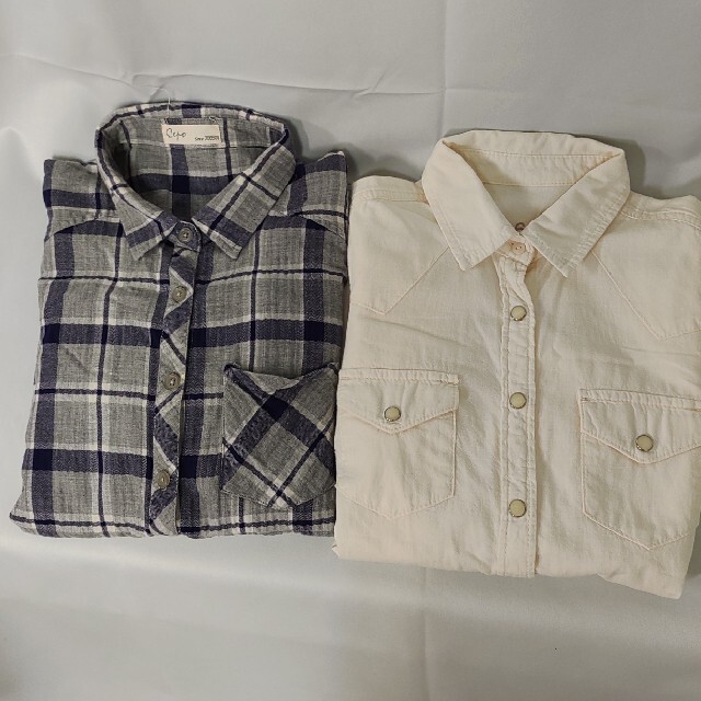 GAP(ギャップ)の2枚セット●GAP 長袖シャツ チェックシャツ レディースのトップス(シャツ/ブラウス(長袖/七分))の商品写真