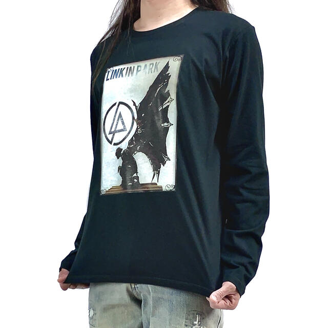 新品 LINKIN PARK リンキンパーク ウイングマン バンド ロゴ ロンTXXL5XL半袖Tシャツの白黒